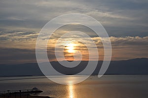 Dawn at the dead sea photo