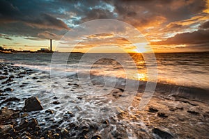 Dawn on Downshire Beach, Carrickfergus,UK