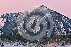 Dawn Flatirons of Bear Peak photo