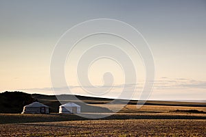 Dawn in a Ger. Mongolia