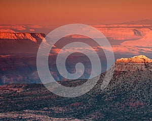 Dawn in the grand canyon