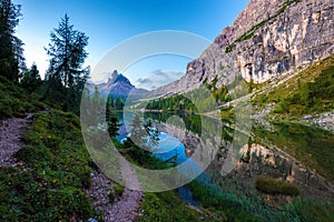 Dawn landscape of the Italian Dolomites