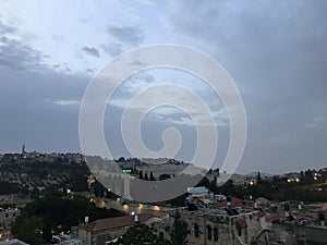 Dawn in May in Old City in Jerusalem in Israel.