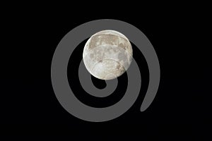 Dawn moon and Mt. Fuji