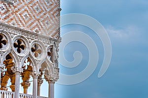 Dawn over the Doges Palace in Venice`s St. Mark`s Square