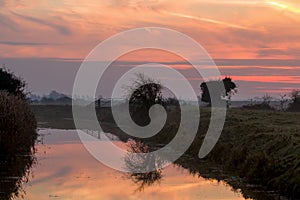 Dawn over Pevensey Levels