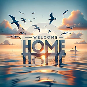 Dawn\'s Tranquil Welcome Home Seascape