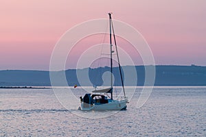 Dawn Sailing from Porthcawl Harbour photo