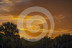 Dawn sky off gulf coast of Florida