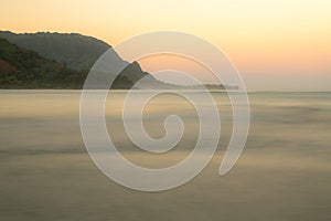 Dawn and sunrise at Hanalei Bay on Kauai Hawaii