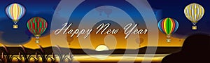 The dawn of sunrise of new year background