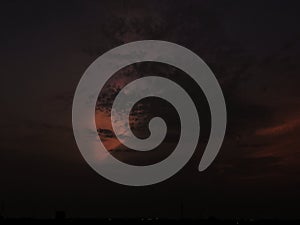 Dawn time and clouds