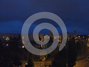 Dawn of timelaps over the city of Gomel in Belarus.
