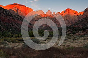 Dawn at Towers of the Virgin, Zion National Park, Utah