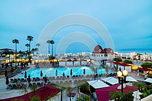 Dawn view of the Historical Hotel del Coronado