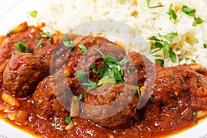 Dawood basha arab meatballs closeup