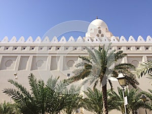 Dawoodi Bohra community mosque in Medina - Date trees - Islamic sacred city of Al Madinah - Religious tour photo