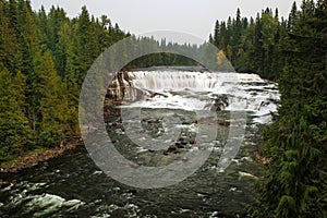 Dawson Falls on the Murtle River in Wells Gray Provincial Park, British Columbia, Canada