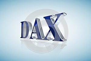 DAX lettering - 3D illustration