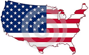 Day Art Logo American Flag USA Outline
