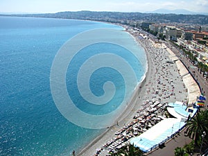 Day at the Beach in Nice, France