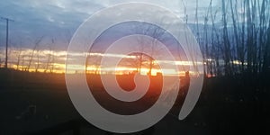 When the day beginging with sunrise and willows