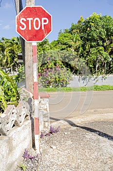 Road Junction Stop Sign
