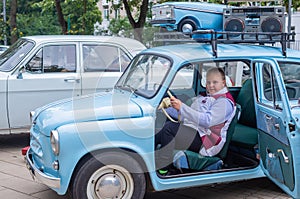 The day of the city of Queens is 85 years old. An exhibition of retro cars. Vintage cars