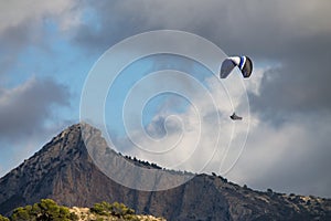 landscape with paraglider photo