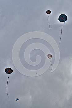 Day of the Dead Celebrations: Giant kites soar the sky in the Mayan highlands of Guatemala photo