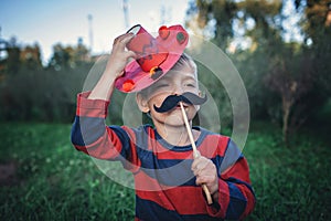 Day of the Dead and Halloween. Cute kids wearing in themed costumes for fun party