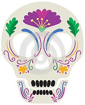 Day of the dead with Mexican calaca photo