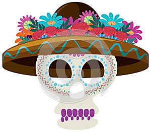 Day of the dead with Mexican calaca