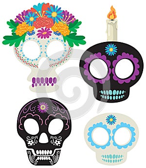 Day of the dead with Mexican calaca photo