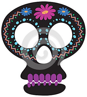 Day of the dead with Mexican calaca photo
