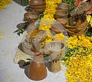 Day of the Dead offering, traditional Mixtec, Mexican festicity