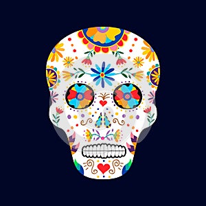 Day of the dead skull for mexican celebration