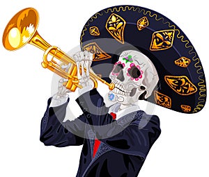 Day of the Dead Trumpet Player
