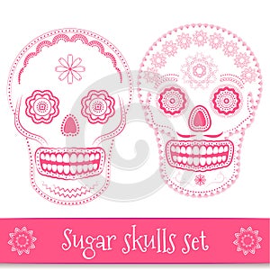 Day of the dead vector illustration set