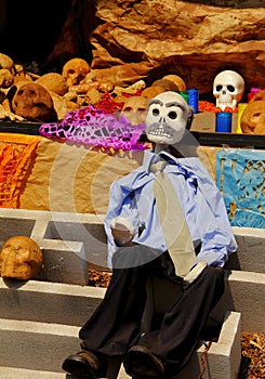 Man, Day of the dead  in mixquic, mexico city VI photo