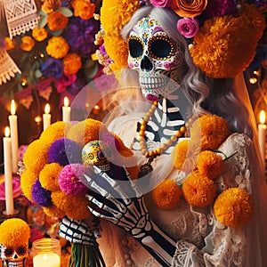 74 Day of the Dead wedding_ Inspired by Mexican traditions, th photo