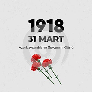 Day of Genocide of Azerbaijanis vector illustration poster