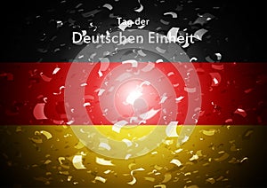 Day of German unity abstract design. Tag der deutschen Einheit