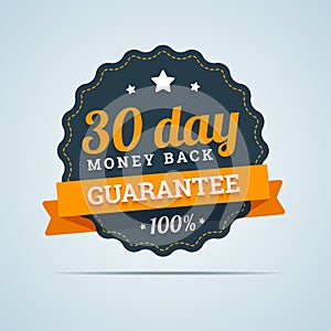 30 day money back badge.