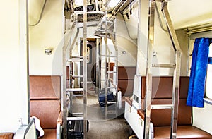 Day and night coach of new special express Thai train with air conditioned.