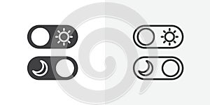 Day and night mode icon set