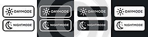Day and night mode icon set