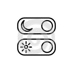 Day and night mode icon set