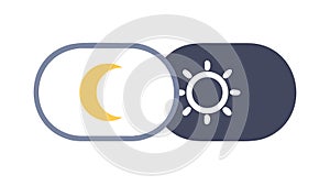 Day Night Mode Toggle Switch UI UX Vector Icon, vector design Generative AI