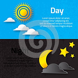 Day and night with sun